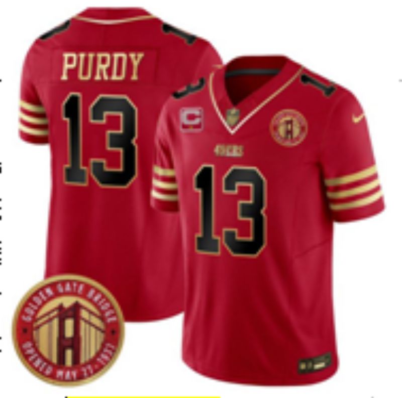 Men Nike San Francisco 49ers #13 Purdy red Limited NFL 2025 Jersey 0052